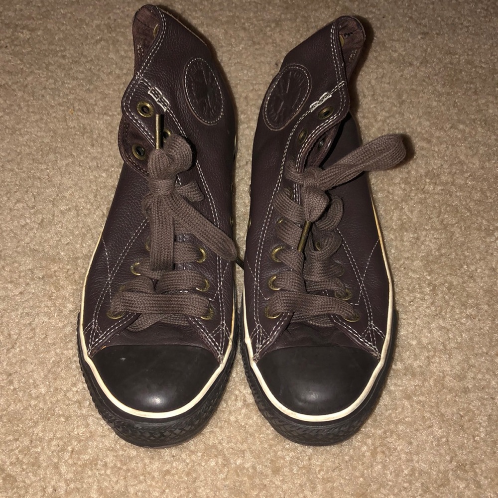 Brown Leather Converse